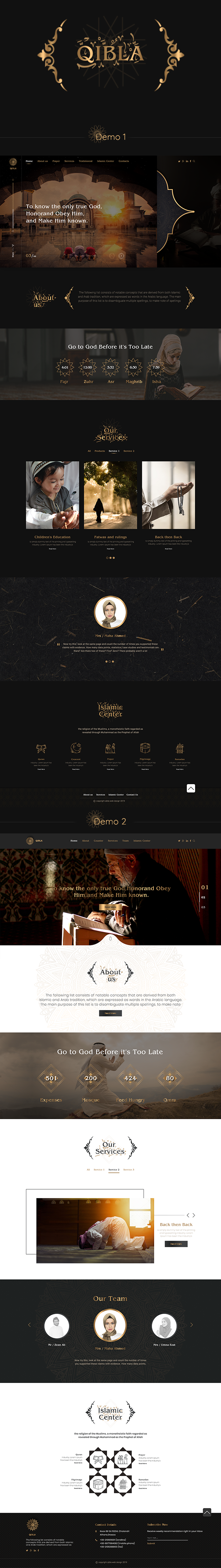 Qibla - Islamic Center PSD Template - 1